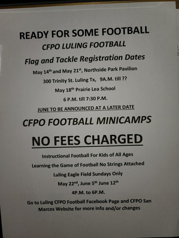 CFPO Registration and Camps