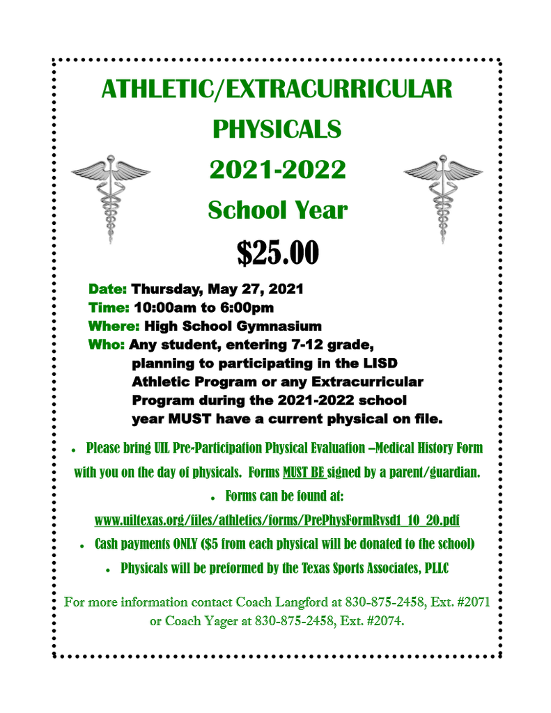 Athletic Physicals