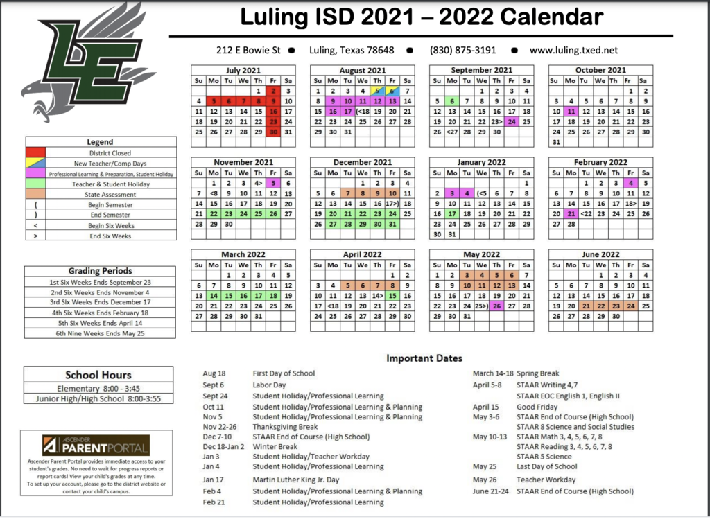Lubbock Isd Calendar 2021 2022 Calendar 2021 All in one Photos