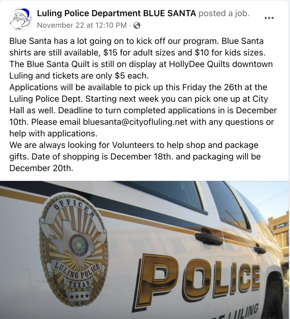 blue Santa